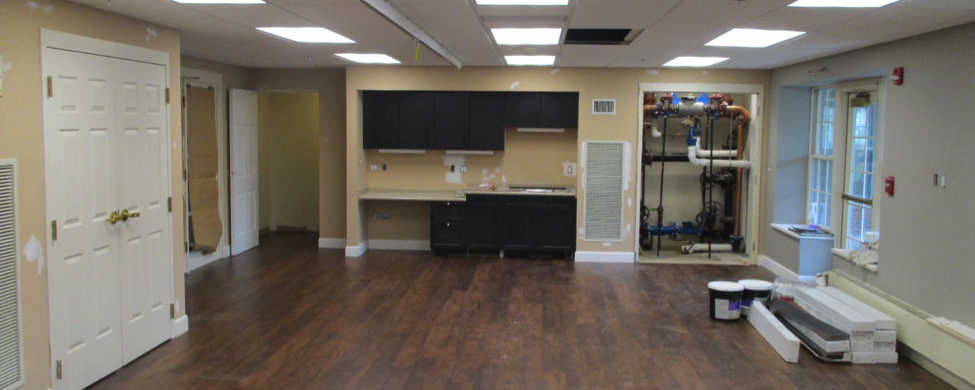 Office almost complete with hardwood floors