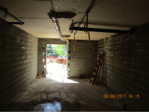 Future bistro site under construction