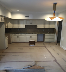 Flat kitchen under construction