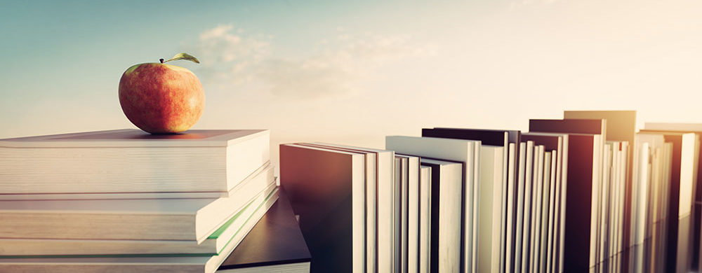 Apple on books illustrates lifelong learning