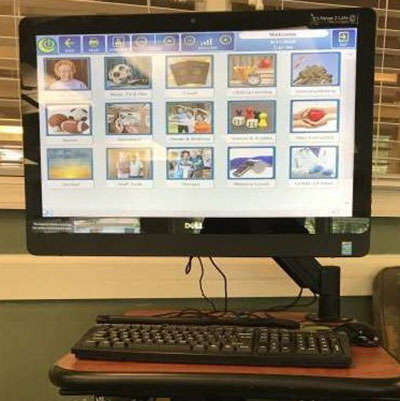 Computer screen with memory care programs
