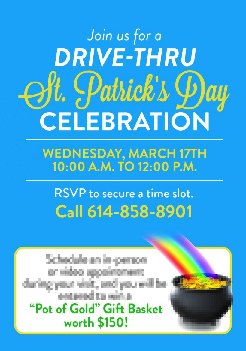 RSVP details for St. Patrick's Day Celebration