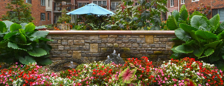 courtyard garden at Friendship Village of Dublin