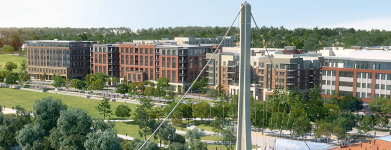 View of Bridge Park in Dublin, Ohio