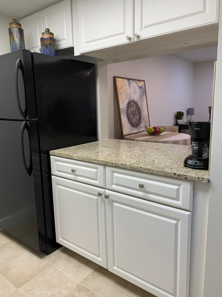 Kitchen in The Brandon independent living apartment at Friendship Village of Dublin