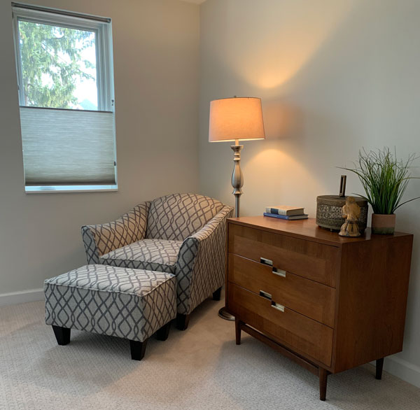 den or guest bedroom in the longford II independent living apartment