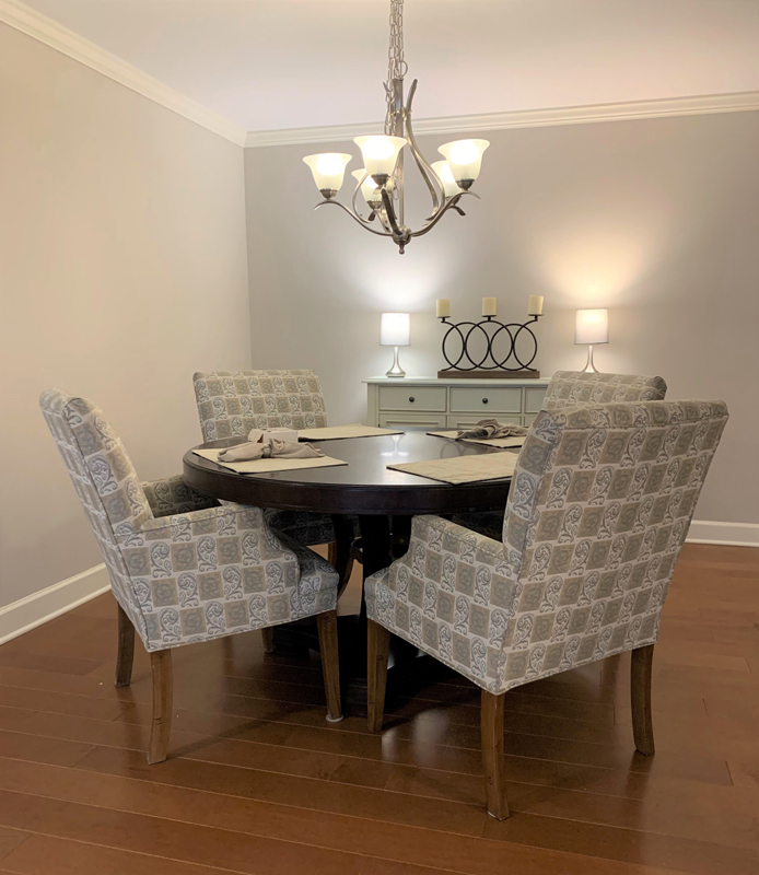 Dining room in The Foxford Independent Living Apartment
