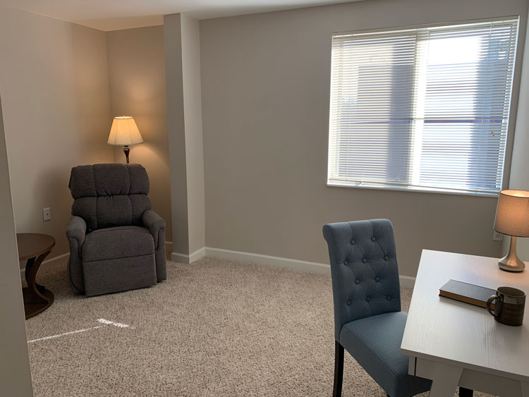 Bonus room in The Kelly independent living apartment