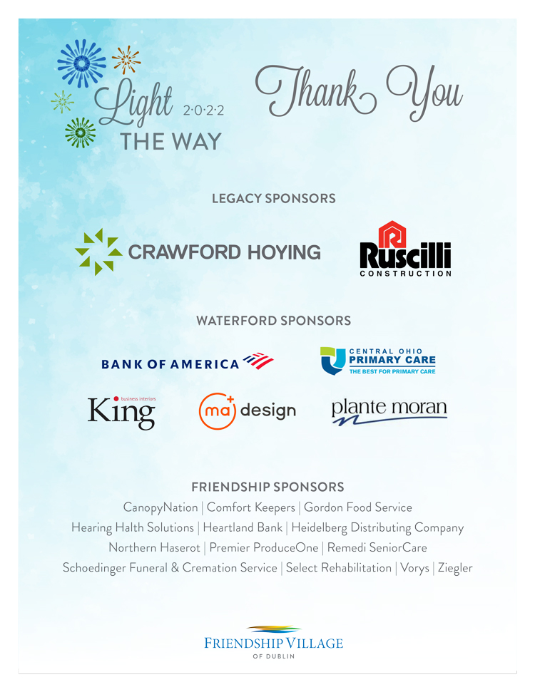 Light the Way sponsors