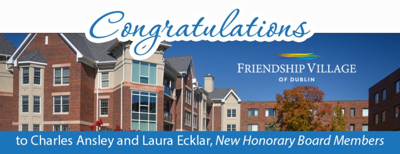 Graphic: Congratulations to Charles Ansley and Laura Ecklar: New honorary board members