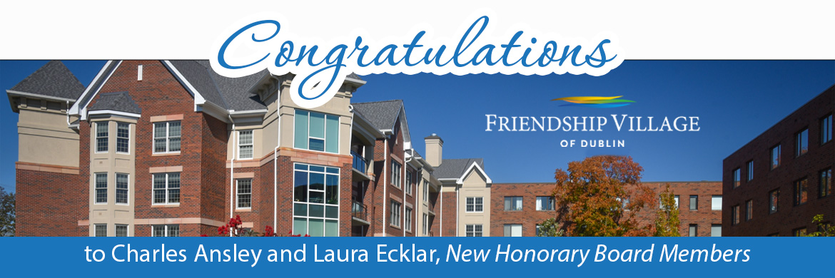 Graphic: Congratulations to Charles Ansley and Laura Ecklar: New honorary board members