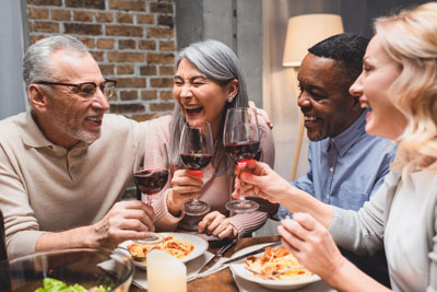 Group of 55+ adults in an active adult community