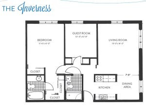 The Inverness independent living floor plan at Friendship Village of Dublin