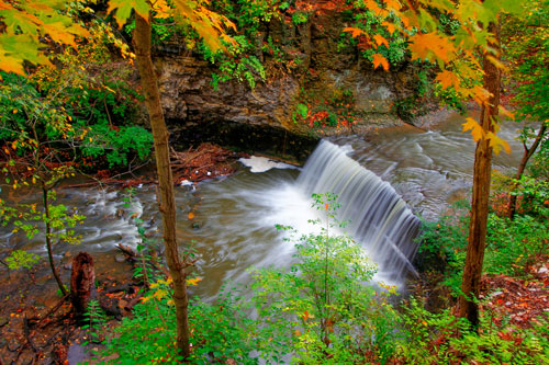 Indian Run Falls in Dublin Ohio