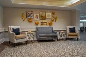 A seating area at Rowan House Memory Care