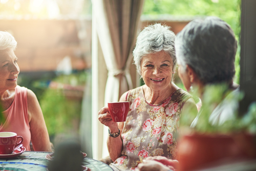 Older women socializing