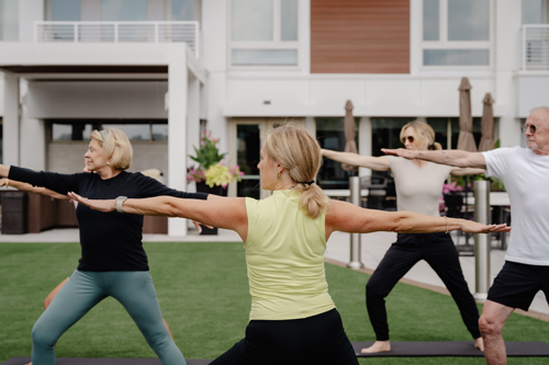 Exercise class at the Bailey at Bridge Park