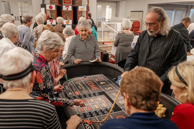 Residents enjoy Casino Night during Active Aging Week.