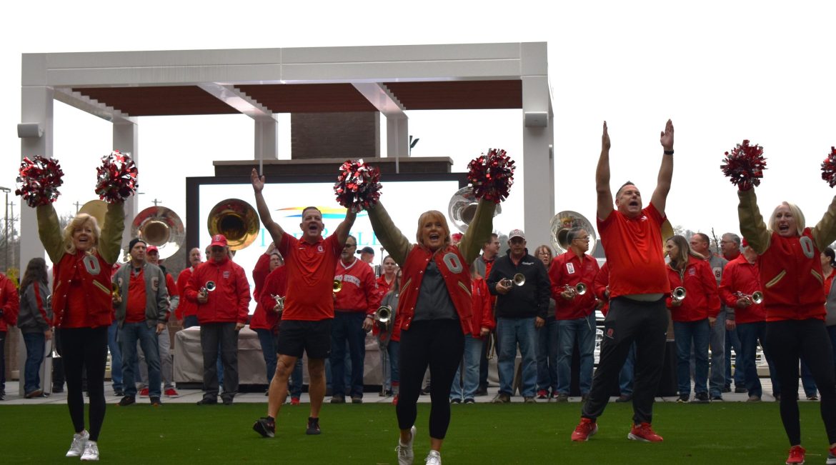 The Ohio State University Marching Band performs at The Bailey at Bridge Park