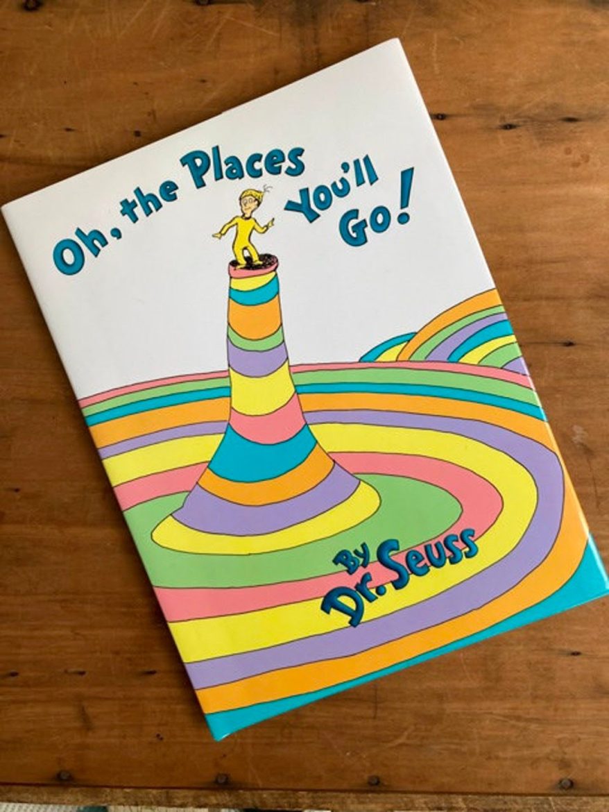 Front Cover of "Oh, the Places You'll Go!" by Dr. Seuss.